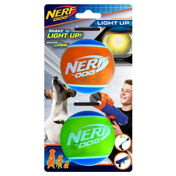 Nerf Dog LED Thermoplastic Rubber Tennis Ball Pet Toy