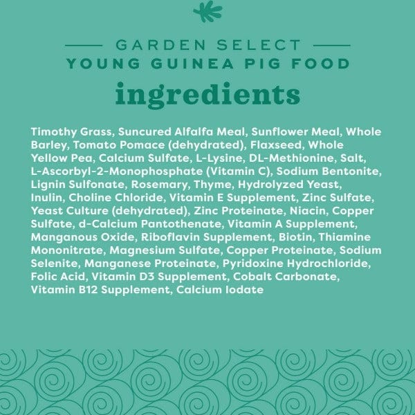 Oxbow Garden Select Premium Food for Young Guinea Pigs