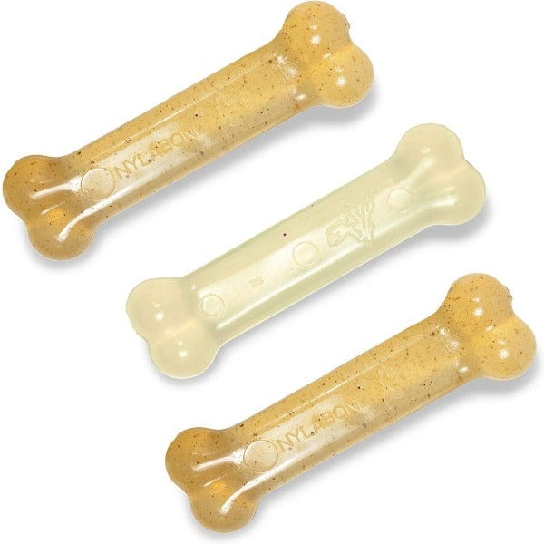 Nylabone FlexiChew Triple Pack: Chicken & Original Flavored Dog Chew Toys