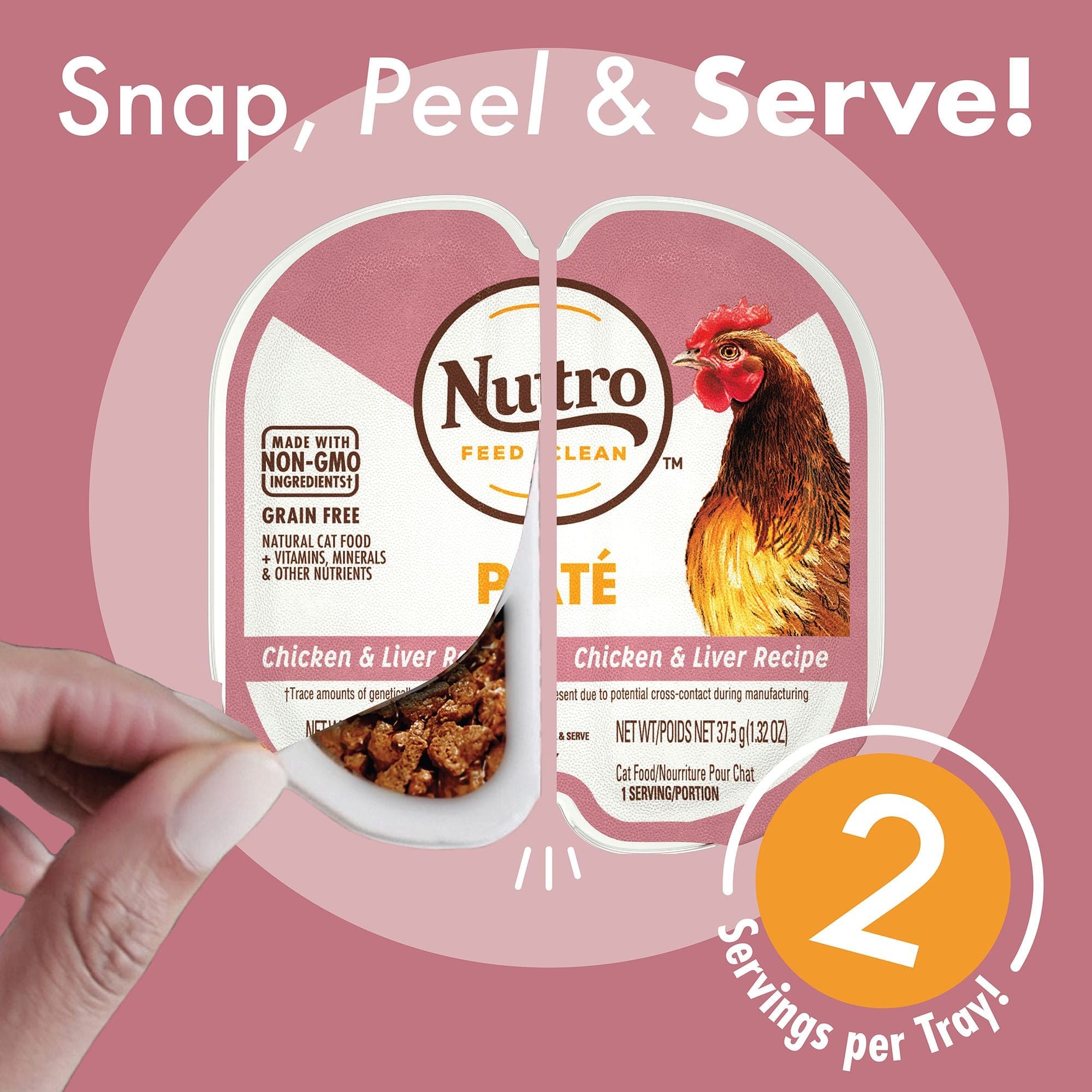 Nutro Adult Perfect Portions Wet Cat Food Pate with Chicken and Liver