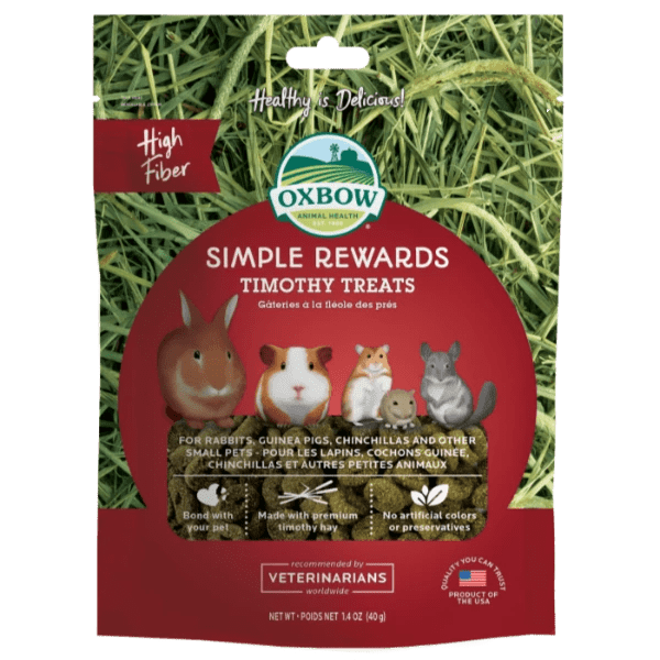 Oxbow Premium Simple Rewards Timothy Grass Treats for Small Pets