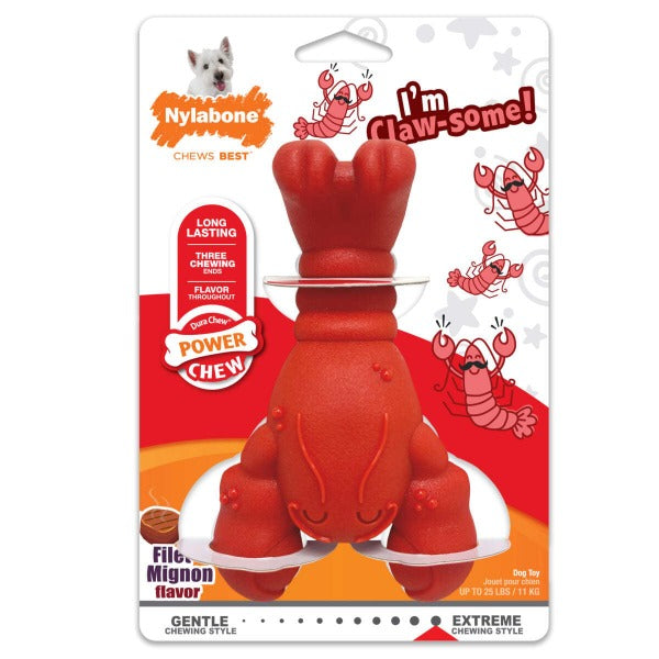 Nylabone Durable Power Chew Dog Toy in Lobster Shape