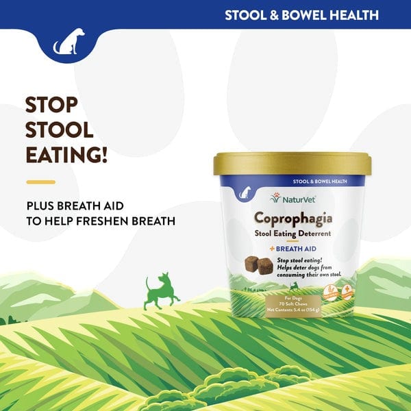 NaturVet Soft Chews: Dog Stool - Eating Deterrent with Breath Aid