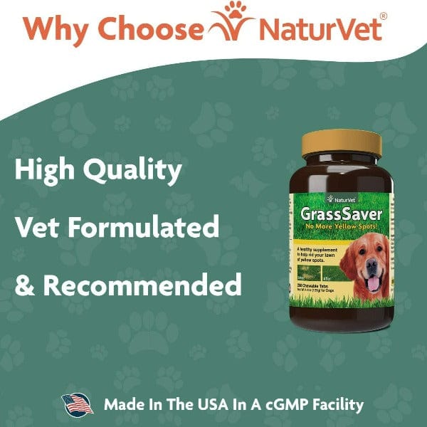 NaturVet GrassSaver Soft Chews for Dogs - Eliminate Yellow Spots on Your Lawn