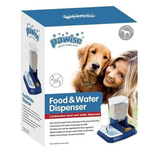 Pawise Dual-Function Pet Food and Water Dispenser for Easy Feeding and Hydration