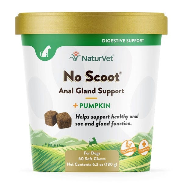NaturVet All - Natural No Scoot Plus Pumpkin Soft Chews Dietary Supplement For Canine Health