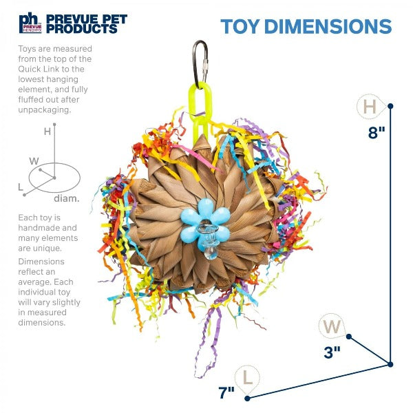 Prevue Pet Products Playfuls™ Interactive Preening Wheel Bird Toy for Small to Medium - Sized Birds