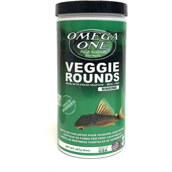 Omega One Premium Sinking Veggie Rounds for Bottom - Feeding Fish and Shrimp