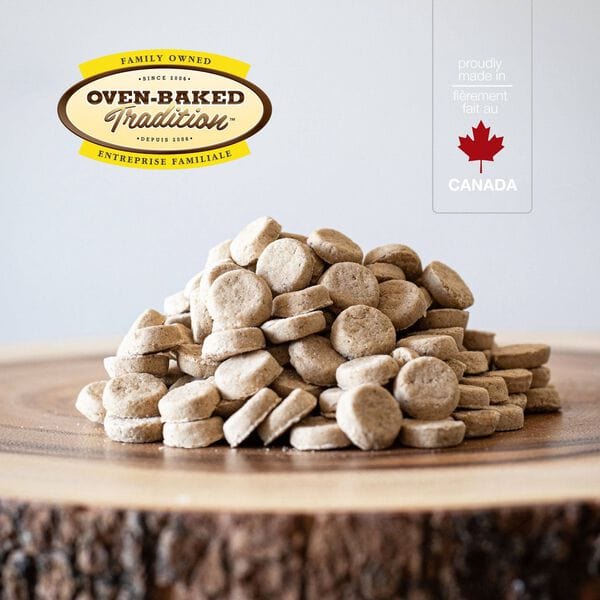Oven-Baked, Soft & Chewy Natural Bacon Dog Treats with Whole Grains