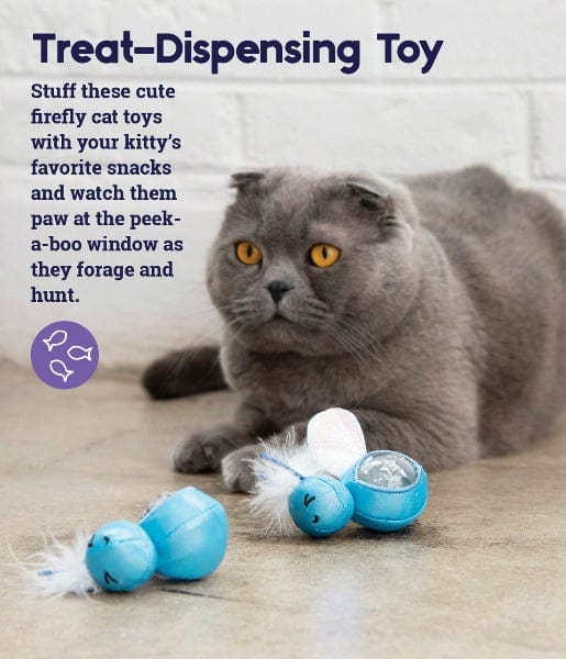 Petstages Glow-in-the-Dark Firefly Treat Stuffer Set for Cats