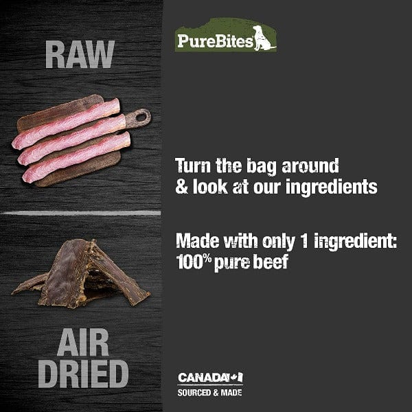 PureBites Premium Air - Dried Beef Jerky Dog Treats