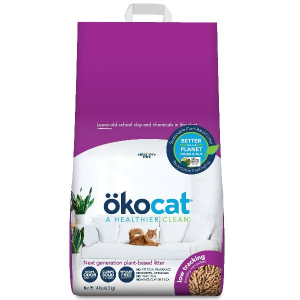 ökocat Original Low-Mess Wood-Based Cat Litter, 14-Pound Bag - Ideal for Cats and Clean Homes
