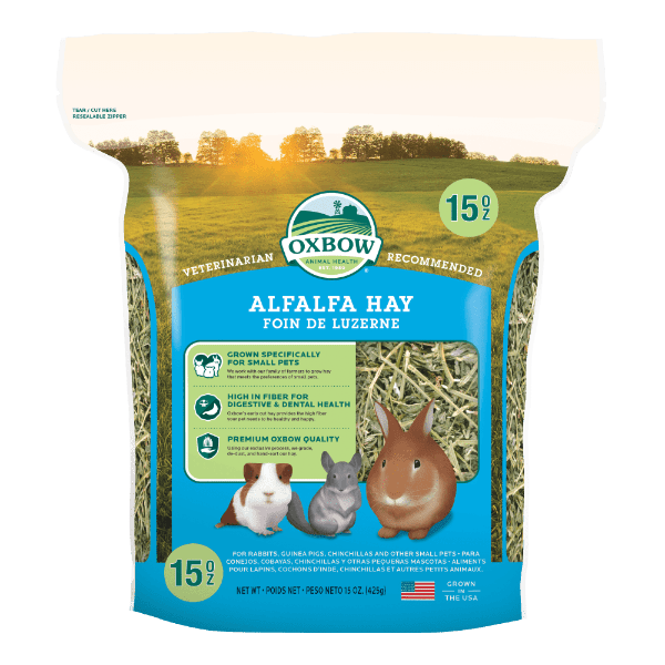 Oxbow Premium Alfalfa Hay for Small Pets, High in Fiber and Protein